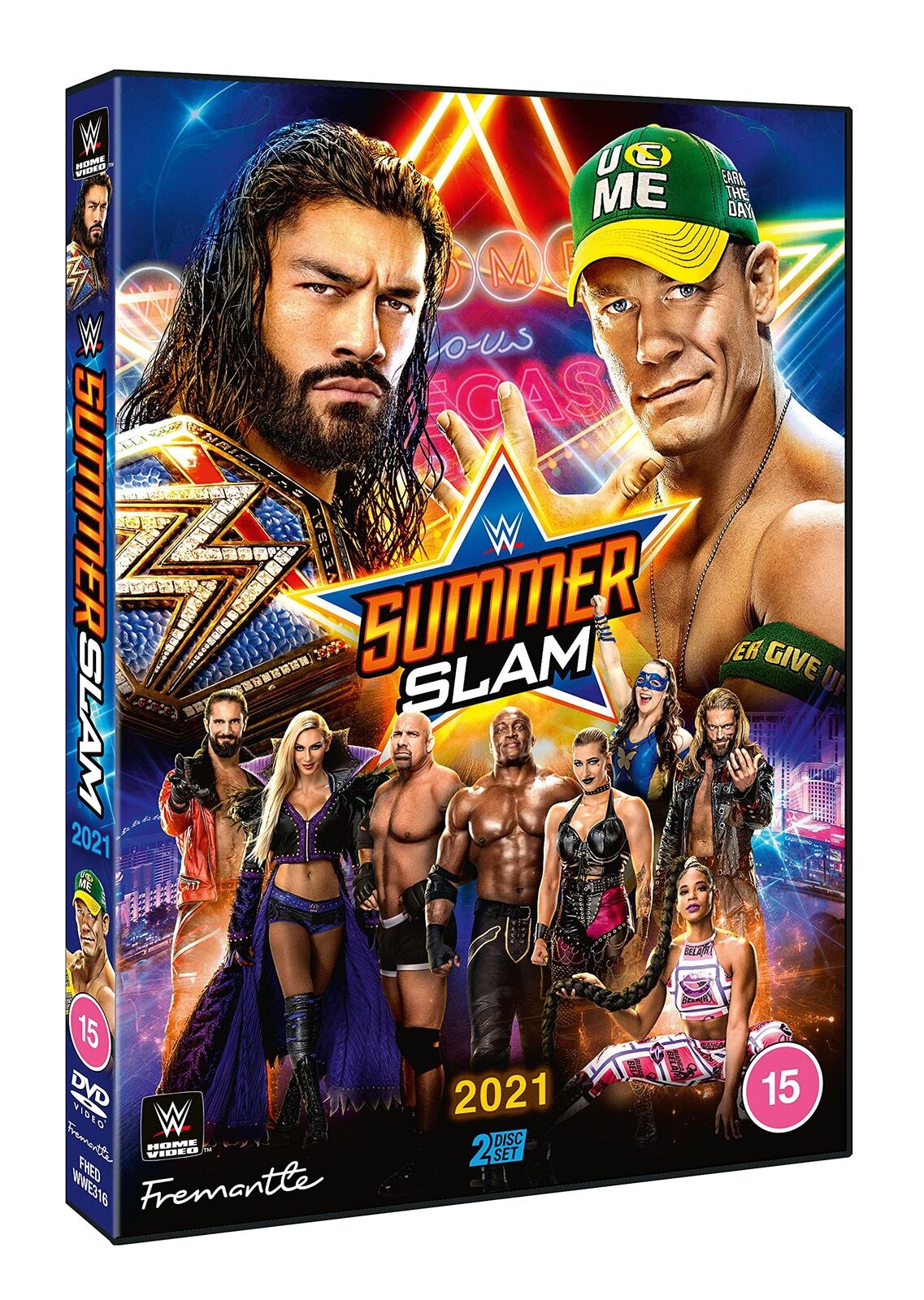 WWE: SummerSlam 2021 (DVD) John Cena Roman Reigns Charlotte Flair Goldberg Edge