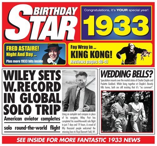 80Th Birthday Gift Idea - 1932 Birthday Card And 1932 Songs
