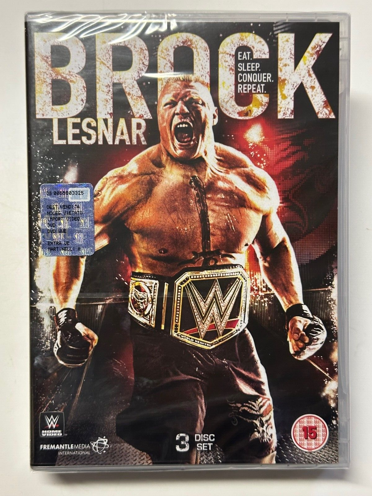 DVD WWE BROCK LESNAR: EAT SLEEP CONQUER FremantleMedia Wrestling NEW & SEALED