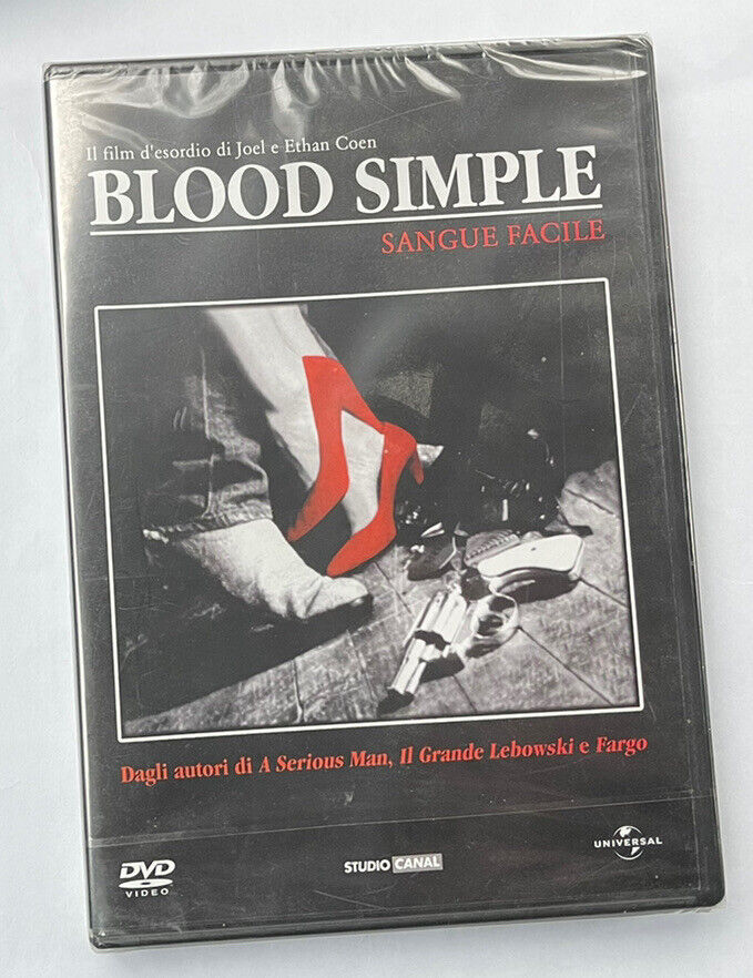 BLOOD SIMPLE SANGUE FACILE RARO DVD EDIZIONE vendita FUORI CATALOGO - SIGILLATO