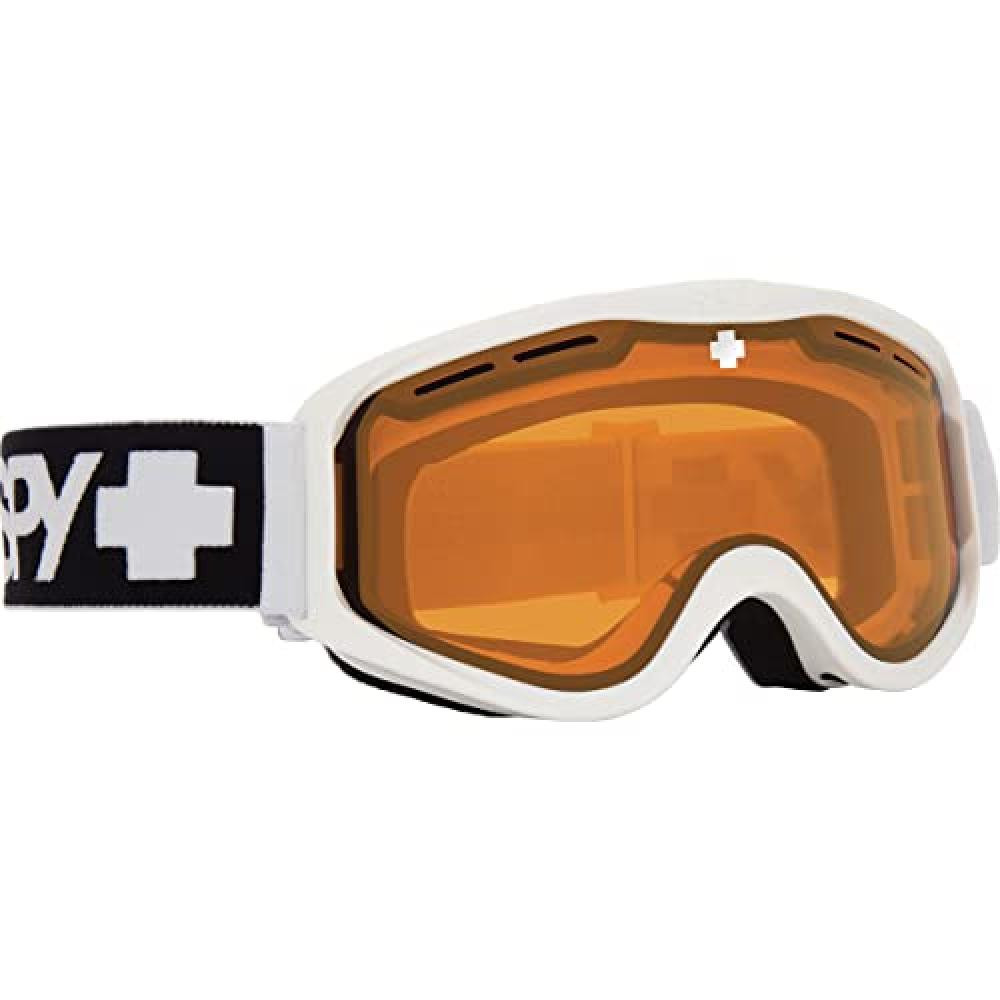 (TG. Taglia unica) Spy Optics Cadet Matte White-HD LL Persimmon, Occhiali da Sci