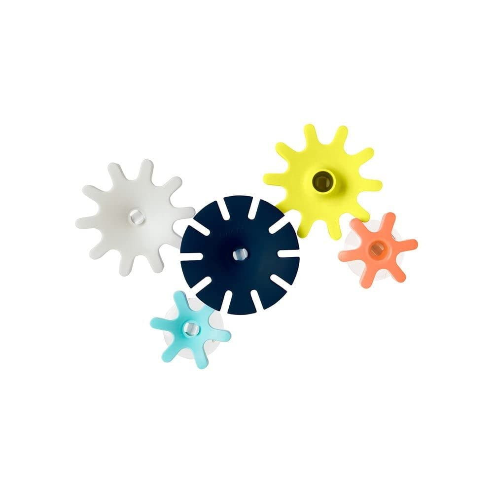 Boon B11375 COGS Building Set (5pcs), Baby Bath, Suction Gears Bathtub Toy, Kids