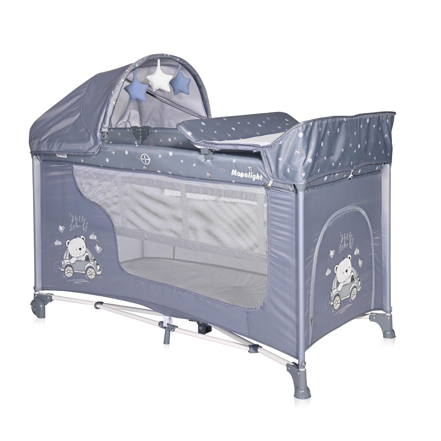 Lettino da Campeggio Moonlight Silver Blue Rocker 2 Livelli LORELLI - X26076