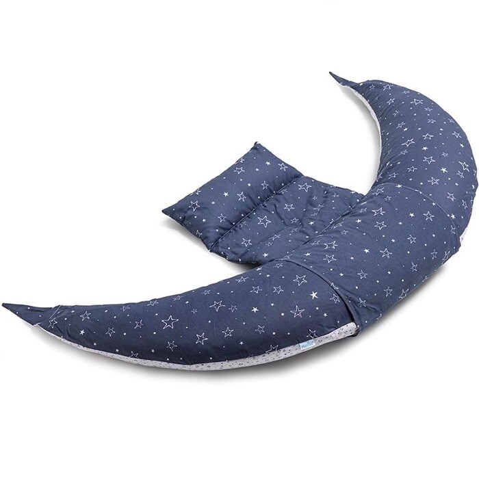 Nuvita DreamWizard Cuscino Gravidanza e Allattamento Traspirante Colore Blue Sta