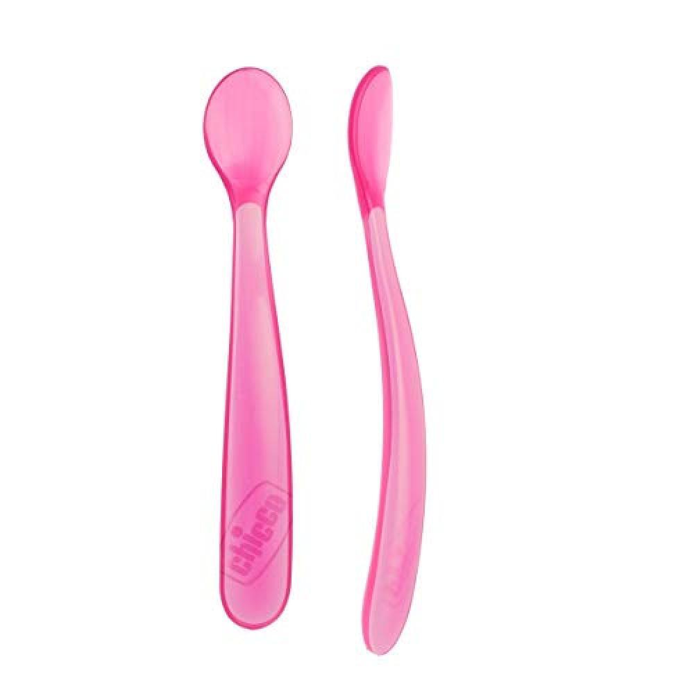 (TG. 6+ Mesi) Chicco 00006828110000 Morbido Cucchiaio Pappa, Silicone, 6+ Mesi,