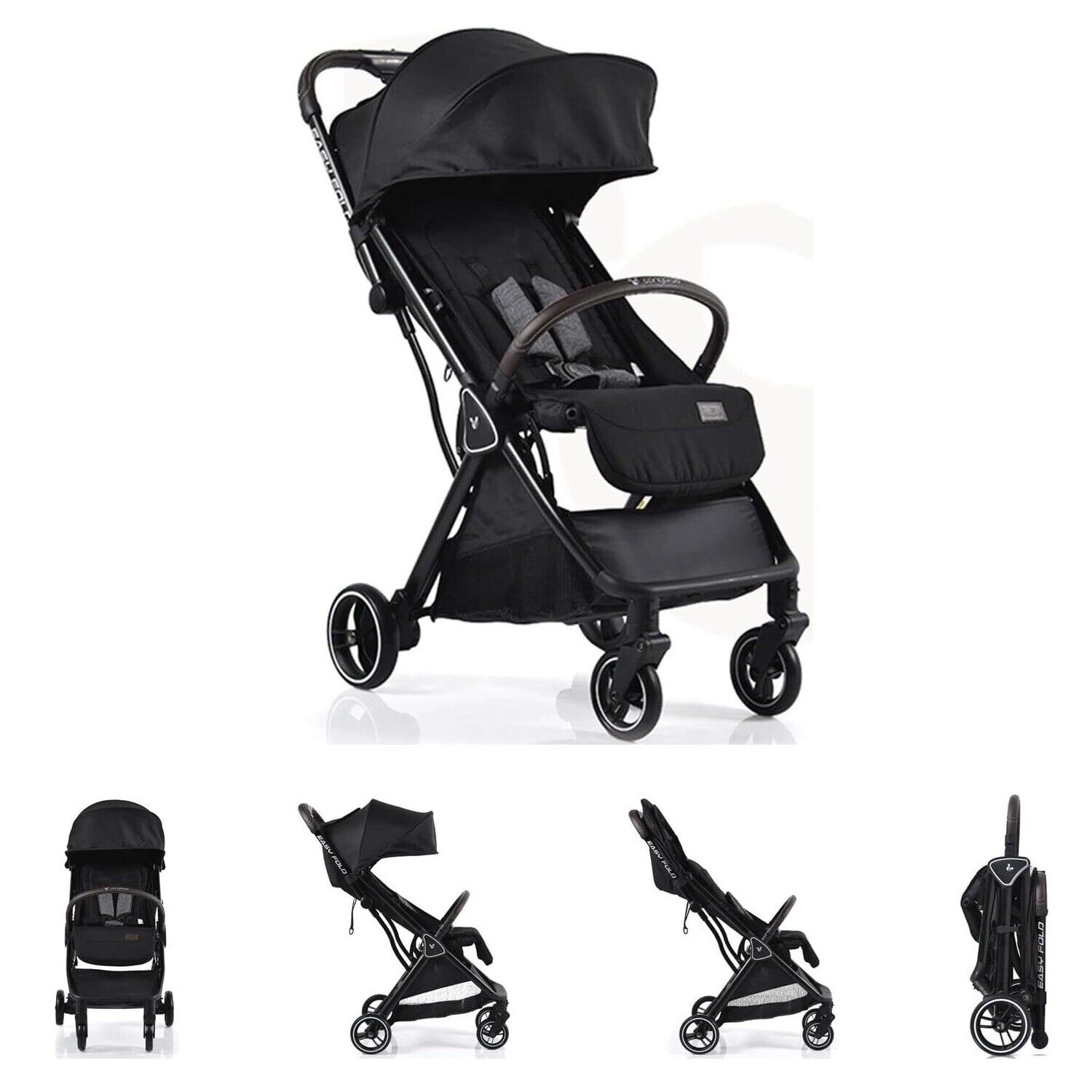 Passeggino Easy Fold Black CANGAROO - X48981 GIODICART