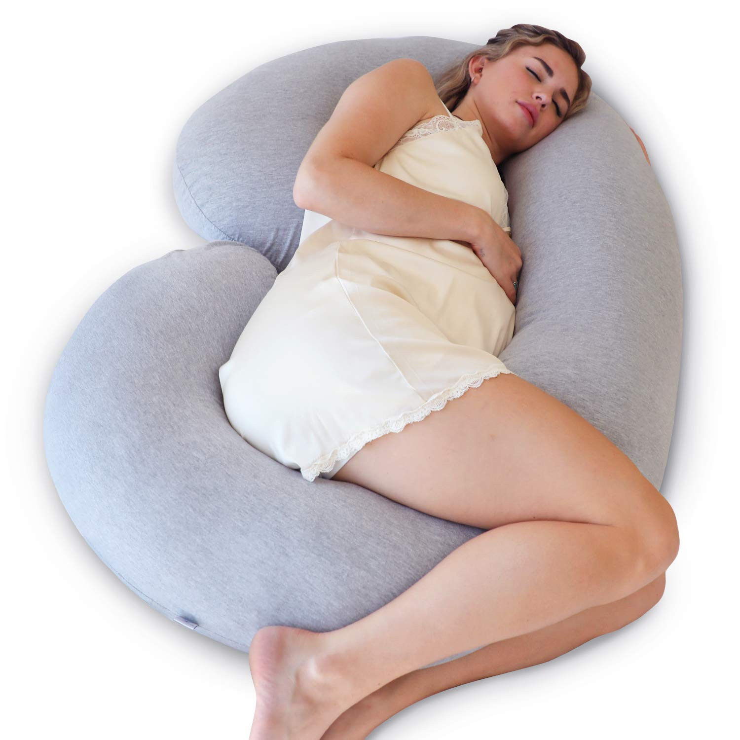 Pharmedoc Cuscino Gravidanza - Cuscino Gravidanza per Dormire a Forma di (f5B)