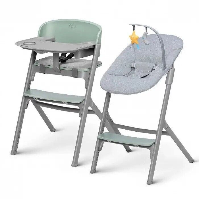 Kinderkraft Seggiolone Pappa Evolutivo Trasf. in Sedia con Vassoio LIVY GREEN
