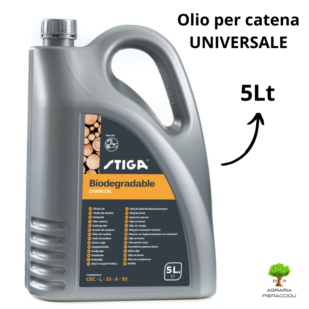OLIO PER CATENA MOTOSEGA ZERO GRIP SEMPRE FLUIDO STIGA LT.5 BIODEGRADABILE