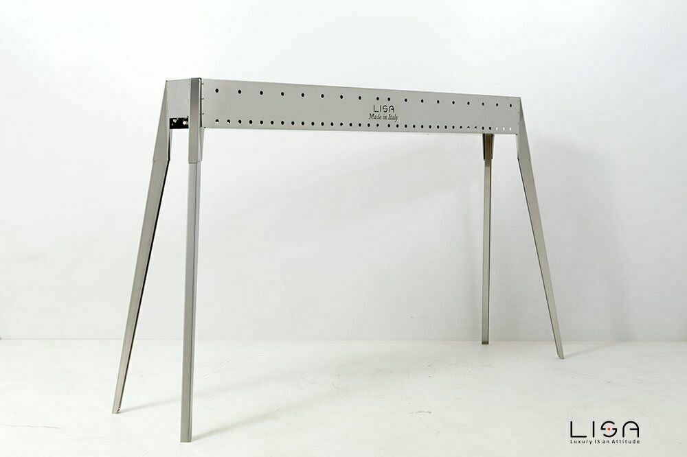 MIAMI 1200 LISA canalina fornacella spiedini arrosticini cm 120 ACCIAIO INOX