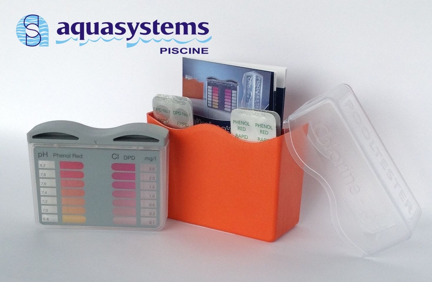 TESTER POOL PER ANALISI PH E CLORO REAGENTI IN PASTIGLIE PRODOTTI PER PISCINE