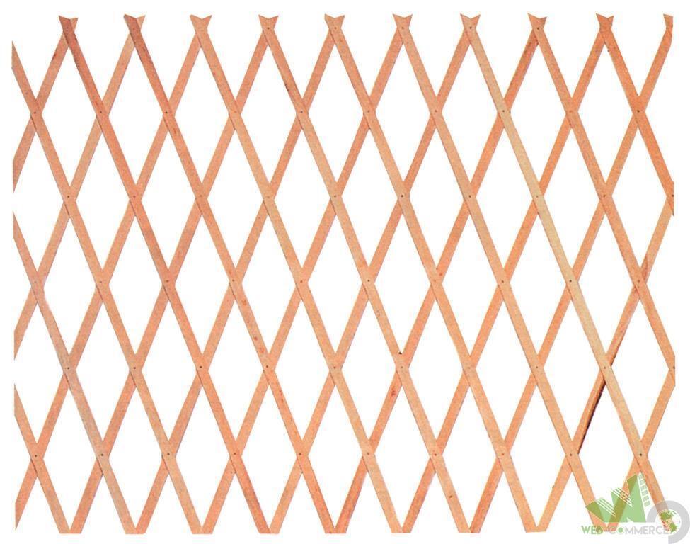 6 PZ TRALICCIO GRIGLIATO ESTENSIBILE LEGNO TRELLIS MT 2X1 PIANTE RAMPICANTI