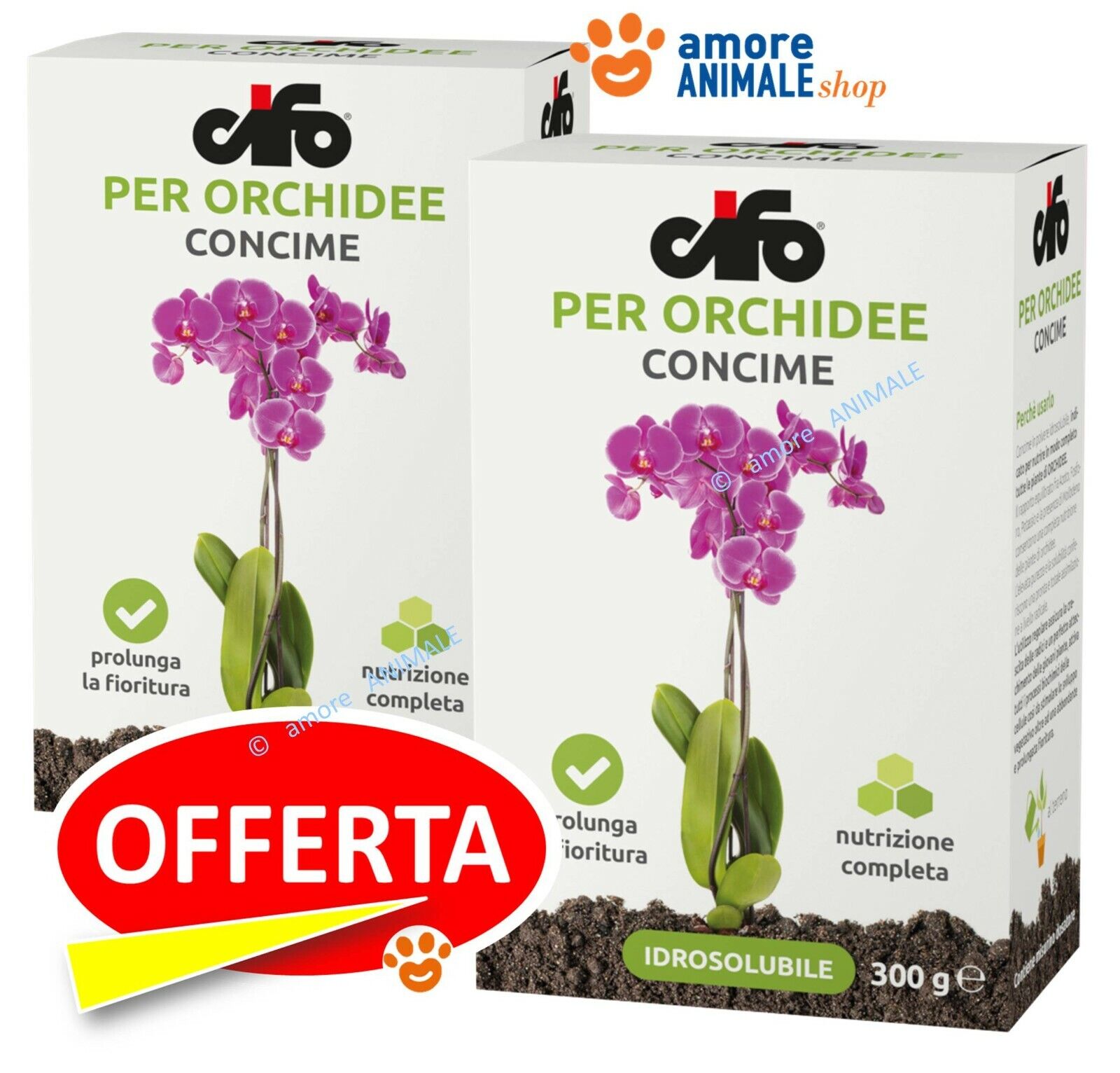 Cifo CONCIME ORCHIDEE  Idrosolubile Nutrizione Completa → Prolunga la Fioritura