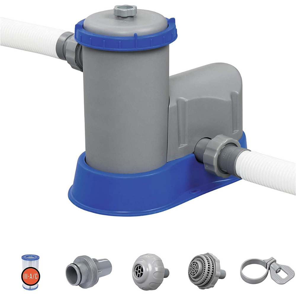 Bestway POMPA FILTRO 5678 L/H a CARTUCCIA PER PISCINA FUORITERRA Flowclear 58389