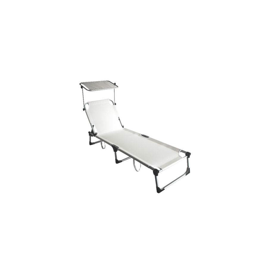 Lettino pieghevole Mykonos 57x187x30h cm Bianco
