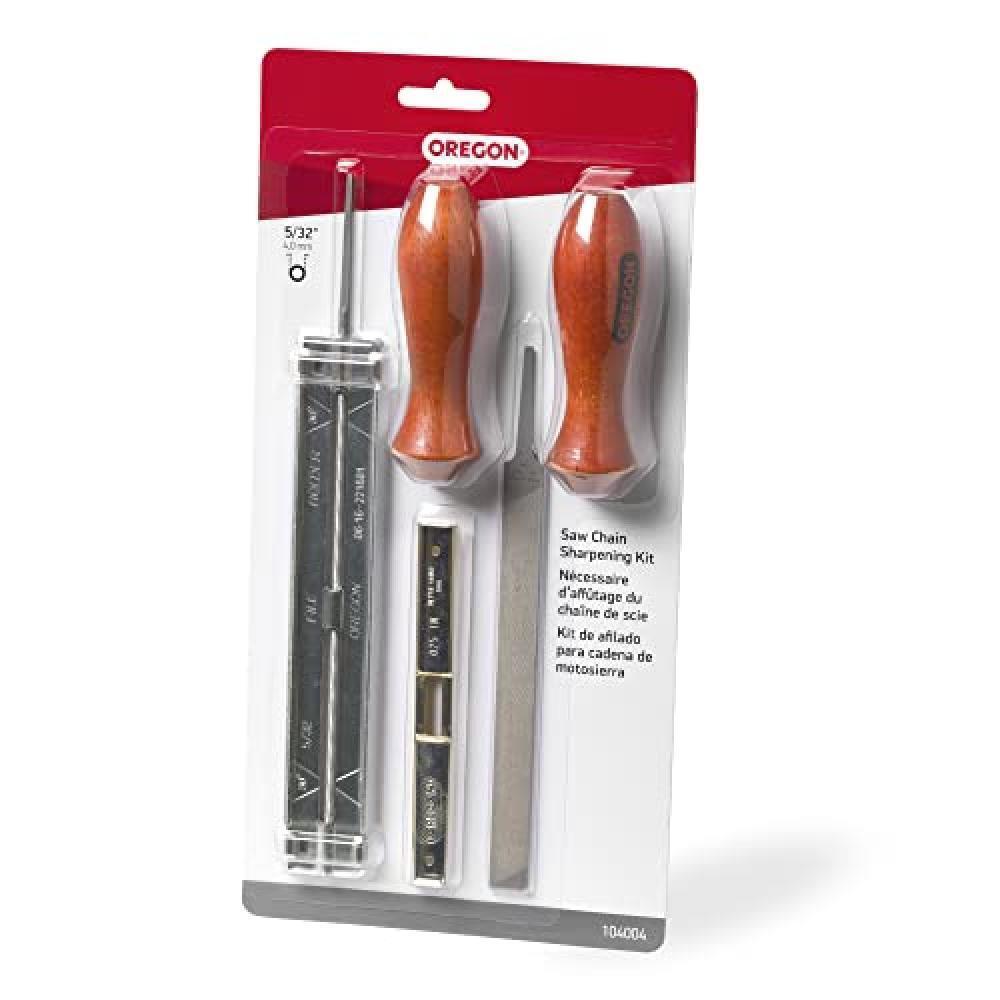 (TG. 5/32 Inches) Oregon 104004 - Kit per affilare catene per sega, 5/32" - NUOV