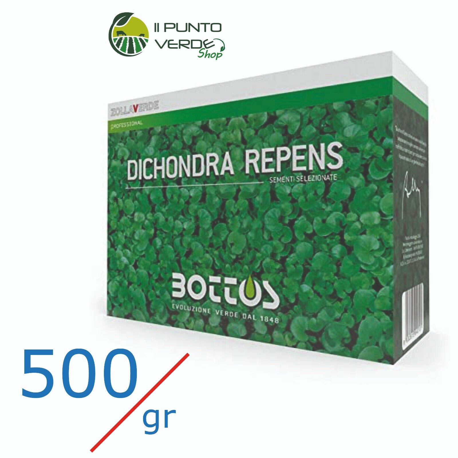 Bottos Dicondra Repens 500 gr SEMI TAPPETO ERBOSO prato dichondra zolla verde