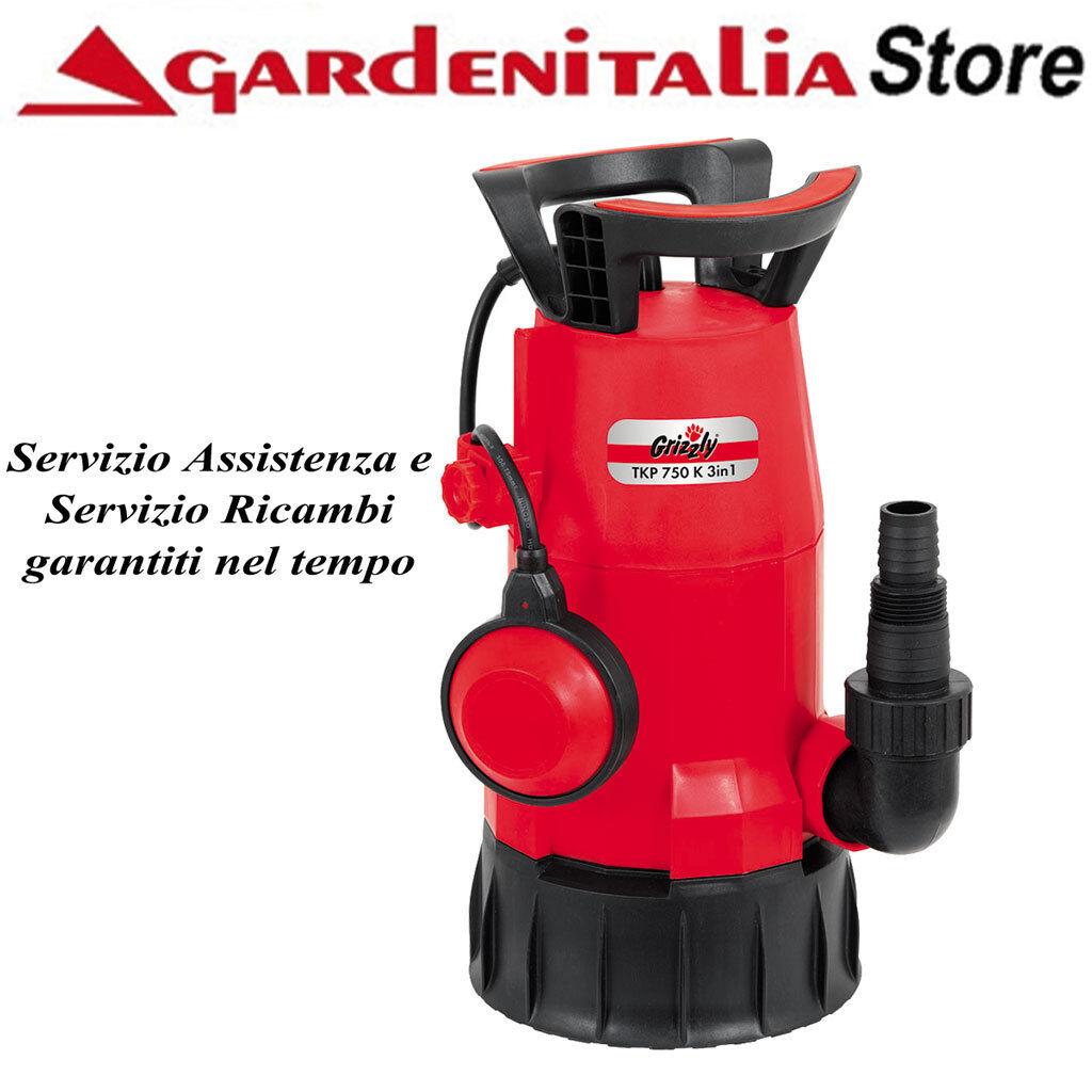 Elettropompa Sommersa Grizzly TKP 750 K - Acque Chiare e Scure 750 Watt Pompa