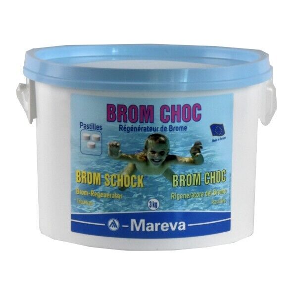 BROMO SCHOCK MAREVA PASTICCHE DA 3 KG DISINFEZIONE ACQUA PISCINA PISCINE