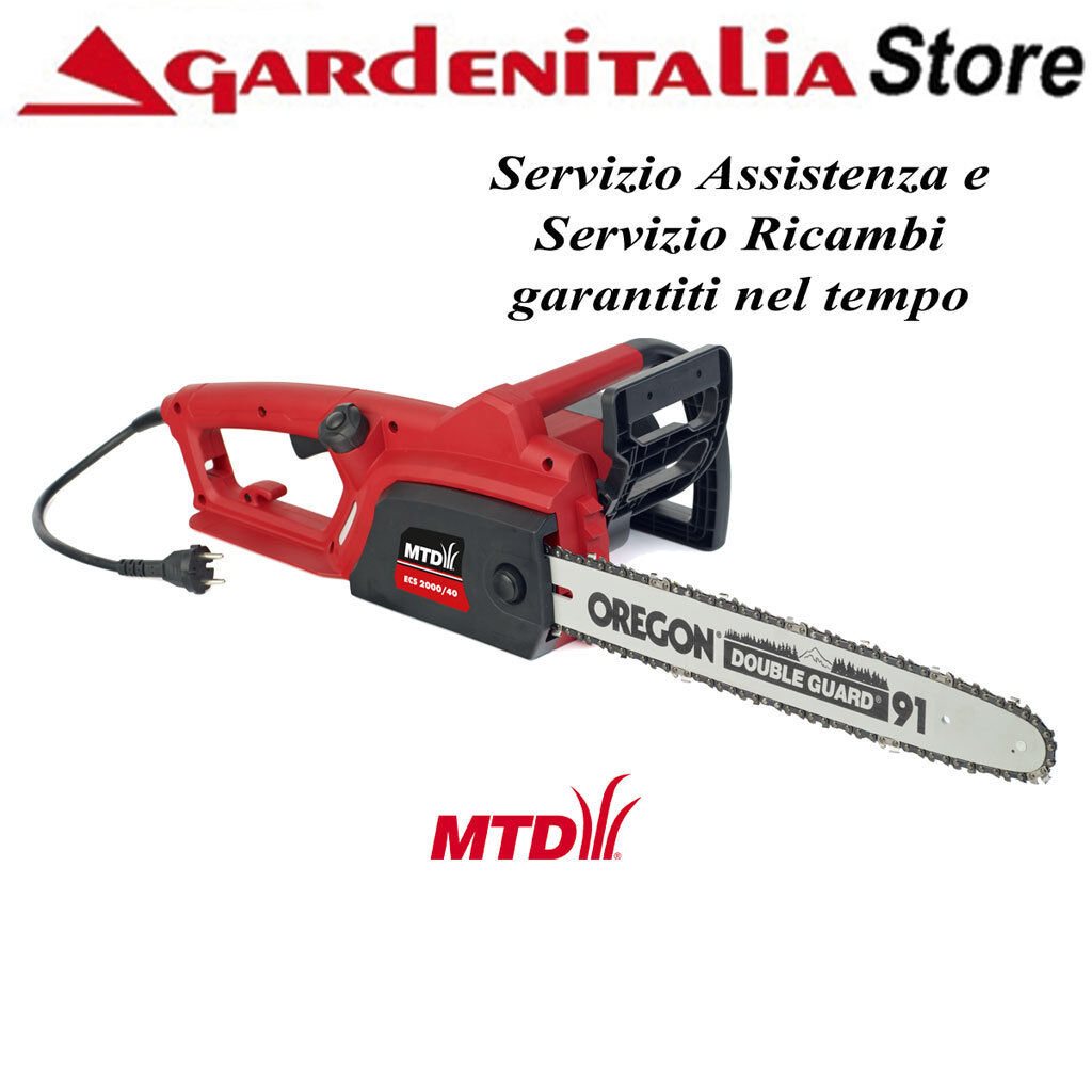 Elettrosega MTD mod.ECS 2000/40 - 2000 Watt - Motosega elettrica - barra cm 40