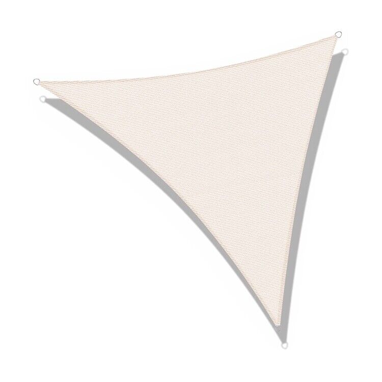 Pratiko Life Tenda Ombrellone Vela Ombreggiante Anti UV 3.6 x 3.6 x 3.6 mt Ecrù