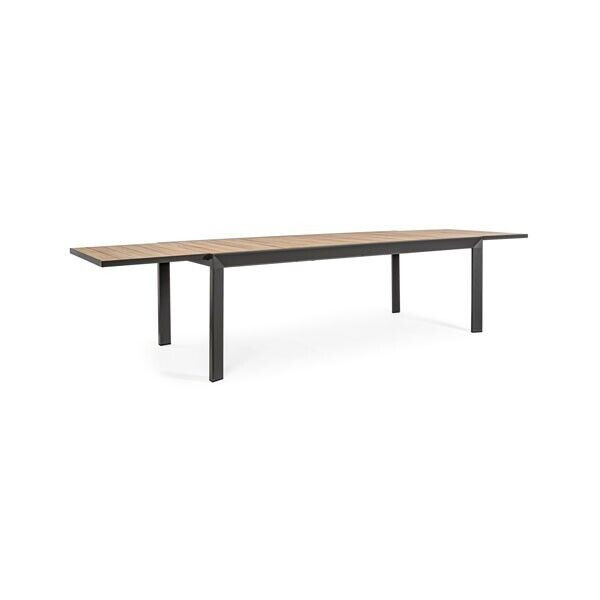 Tavolo Allungabile Da Esterno In Alluminio Antracite 100x220-340 Belmar Bizzotto