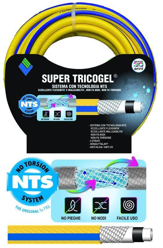 TUBO SUPER TRICOGEL NTS 5 STRATI MAGLIATO  15 M 1/2"