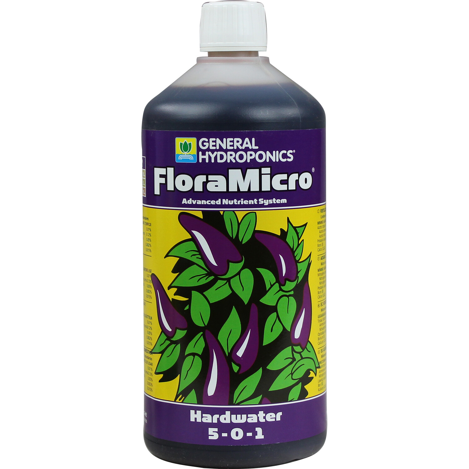 GHE FLORA MICRO HARDWATER (1 litro) fertilizzanti coltivazione idroponica