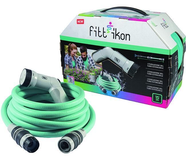 TUBO IKON AQUAMARINE 5/8 PISTOLA + 2 RACCORDI   25 M MAX