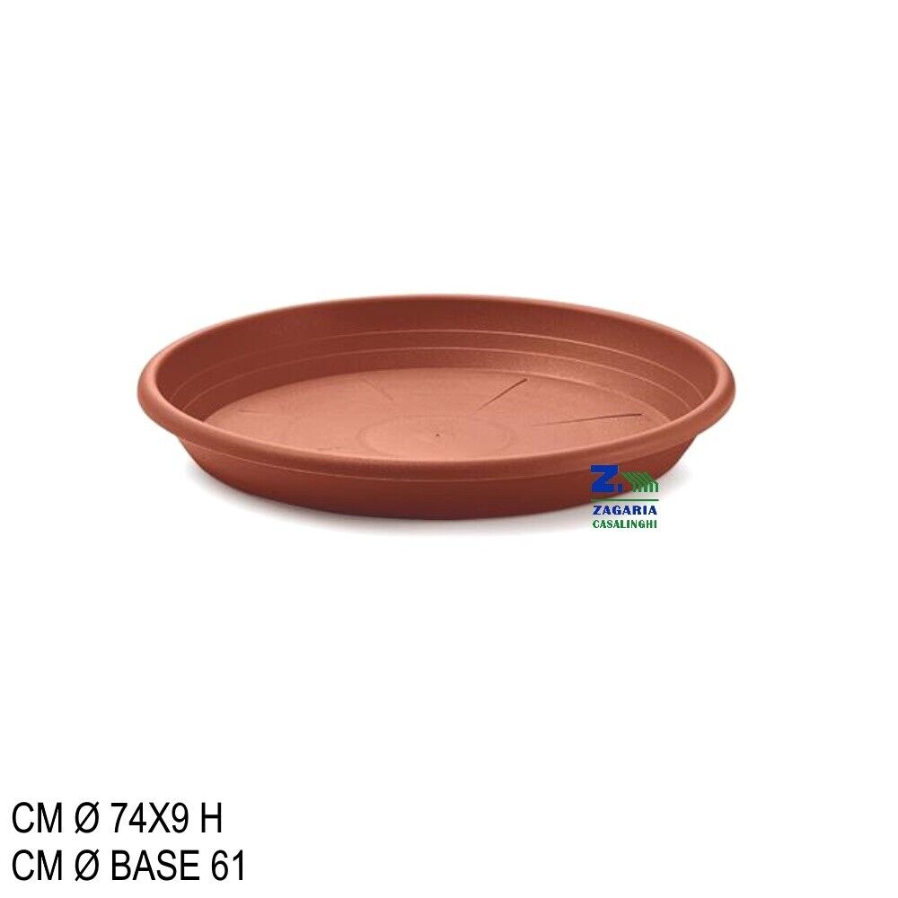 SOTTOVASO TONDO CILINDRICO IN PLASTICA DIAM. CM 74X9 H COLORE TERRACOTTA
