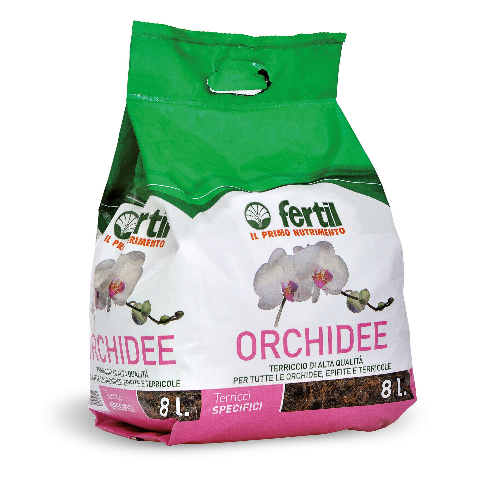 Terriccio Orchidee Qualità per Tutte le Specie di Orchidee Fertil 8 Litri 2,5kg