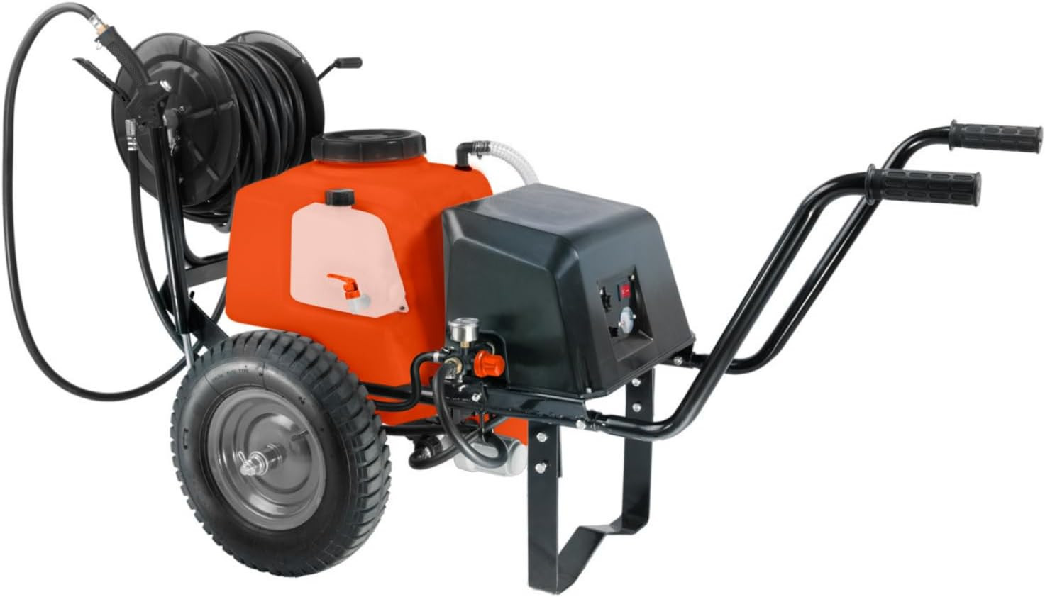 POMPA IRRORATRICE A CARRIOLA RUOTE A BATTERIA LITIO STOCKER 80LT 12V 36AH 10BAR