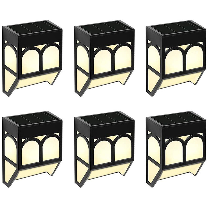 6PCS Solar Garden Lights Powered Fence Lights Decorazione Natalizia per Est6881