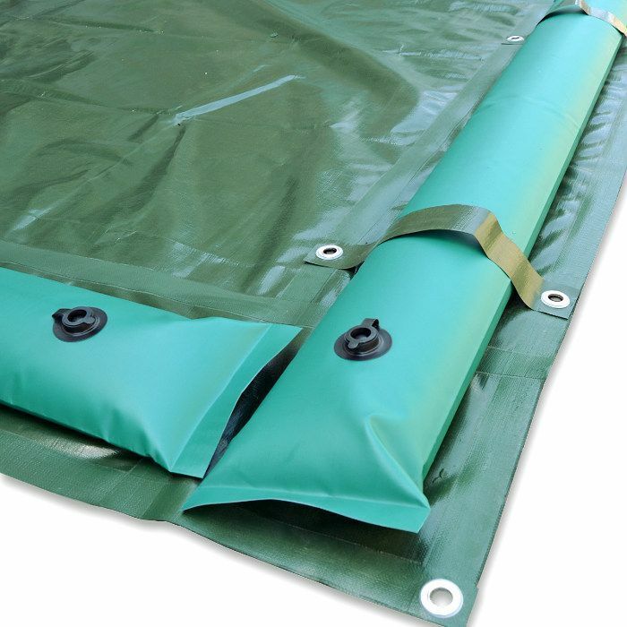 Copertura invernale 6 x 13 m per piscina 5 x 12 m - con tubolari perimetrali ...