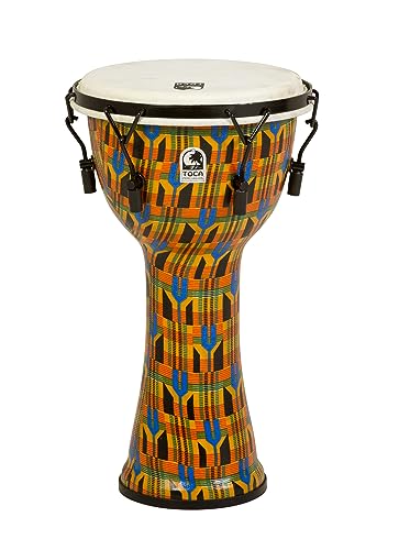 Toca To803256 Sfdmx-10K Djembe Freestyle Mechanically Tuned Kente Cloth 10''