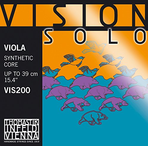 Thomastik Corda Per Viola 4/4 Vision Solo - Corda Re Nucleo Sintetica, Rivest. Argento, Media