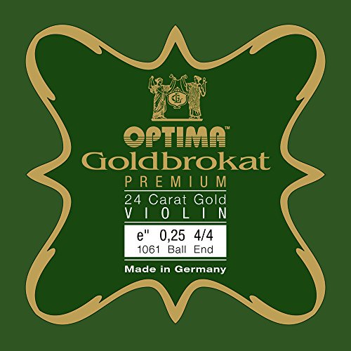 Optima Corde Per Violino Broccato Oro Premium 24 Carati 1/2 E 0,28 K X Dure