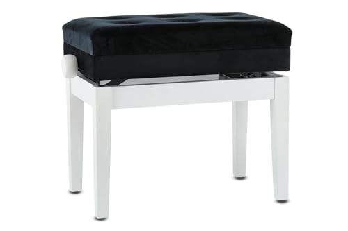 Gewa Panca Da Pianoforte, Legno, Bianco Opaco, Compartment