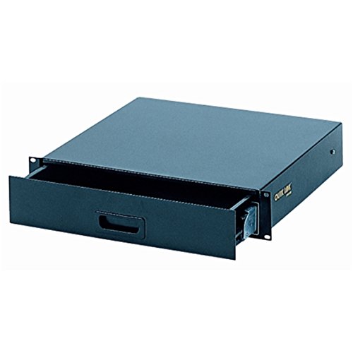 Quik Lok - Rs/670 Cassetto Rack 2 Unità, Con Sistema Di Sbloccaggio/Bloccaggio, Interamente In Acciaio, Finitura Nera