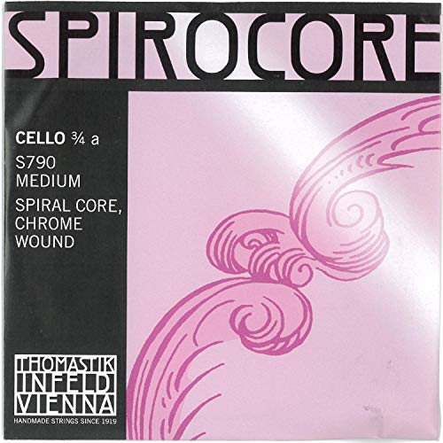Thomastik Corda Per Violoncello 3/4 Spirocore - Corda La Nucleo Corda Spirale Flessibile, Rivest. Cromo, Media