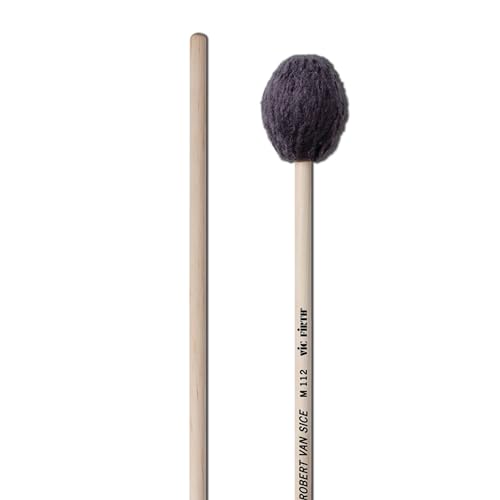 Vic Firth - Bacchette Per Marimba Serie Signature - M112 - Robert Van Sice - Yarn - Morbido - Grigio Antracite