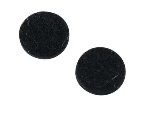 Gewa Piastre Di Arresto In Feltro Per Sassofono, Colore Nero, Diametro 12 Mm, Spessore 2 Mm, Confezione Da 25 Pezzi