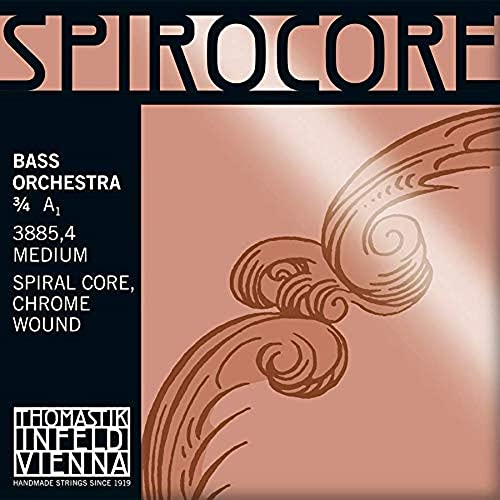 Thomastik Corda Per Contrabbasso 3/4 Spirocore - Corda La Nucleo Corda A Spirale, Rivest. Cromo, Accordo Orchestra, Media