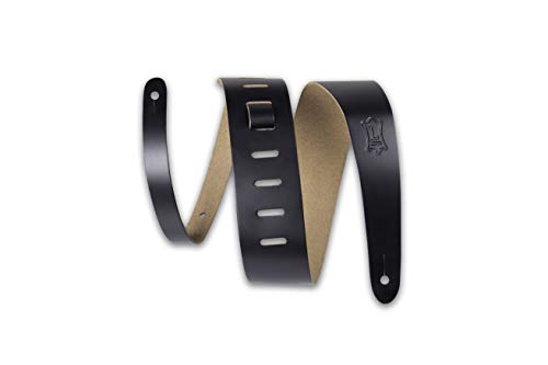 Levy'S M60Jr-Blk Tracolla Per Chitarra Kids Strap - Chrome-Tan Leather 2" - Black