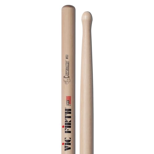 Vic Firth - Bacchette Per Batteria Rullante Serie Corpsmaster® - Ms3 - 17 Inch (43.18Cm) - Lungo Cono - Punta Di Legno