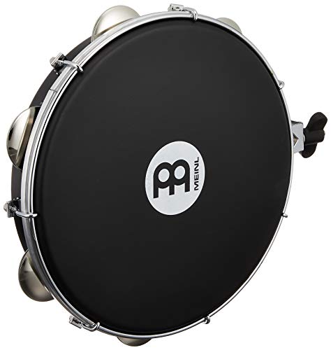 Meinl Percussion Pa10A-Bk-Nh-H Può Essere Montato Con Nappafell Pandeiro 25.4 Cm (25,4 Cm) Di Diametro (Nero)