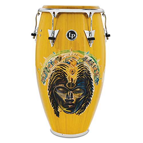 Latin Percussion Conga Santana Africa Speaks Tumba 12,5" Lp552X-Sas, Giallo Vibrante, Hardware Cromato