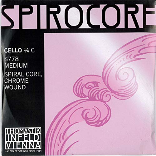 Thomastik Corda Per Violoncello 1/4 Spirocore - Corda Do Nucleo Corda Spirale Flessibile, Rivest. Cromo, Media