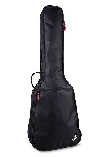 Gewa Pure Borsa Per Chitarra Serie 120 Per Basso Elettrico Nero, Imbottitura In Schiuma Da 20Mm Con Grande Tasca Per Spartiti