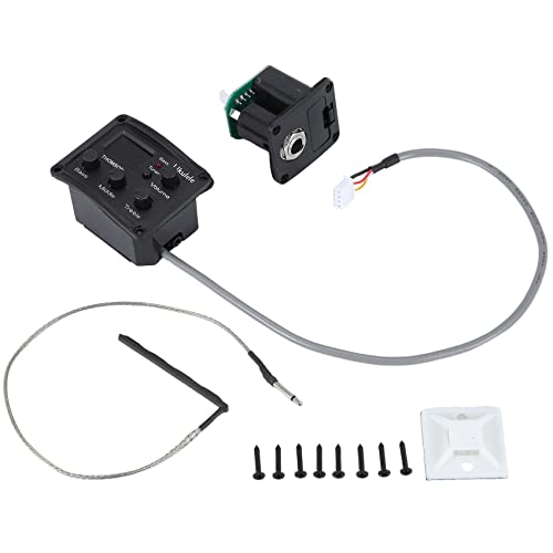 Wanjorlay Ukulele Uke Piezo Pickup Preamp - Di Sintonizzatore Equalizzatore A 3 Bande Con Display Lcd